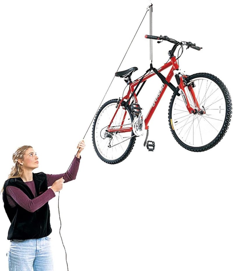 HARKEN Garage Storage Ceiling Hoist - 1 Point System with 2:1 Mechanical Advantage for Easy Lifting of Bikes, Ladders, and Tools - Image 1